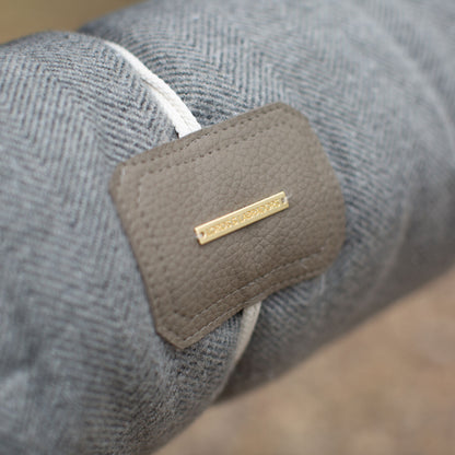 Travel Mat in Pewter Herringbone Tweed, view 5