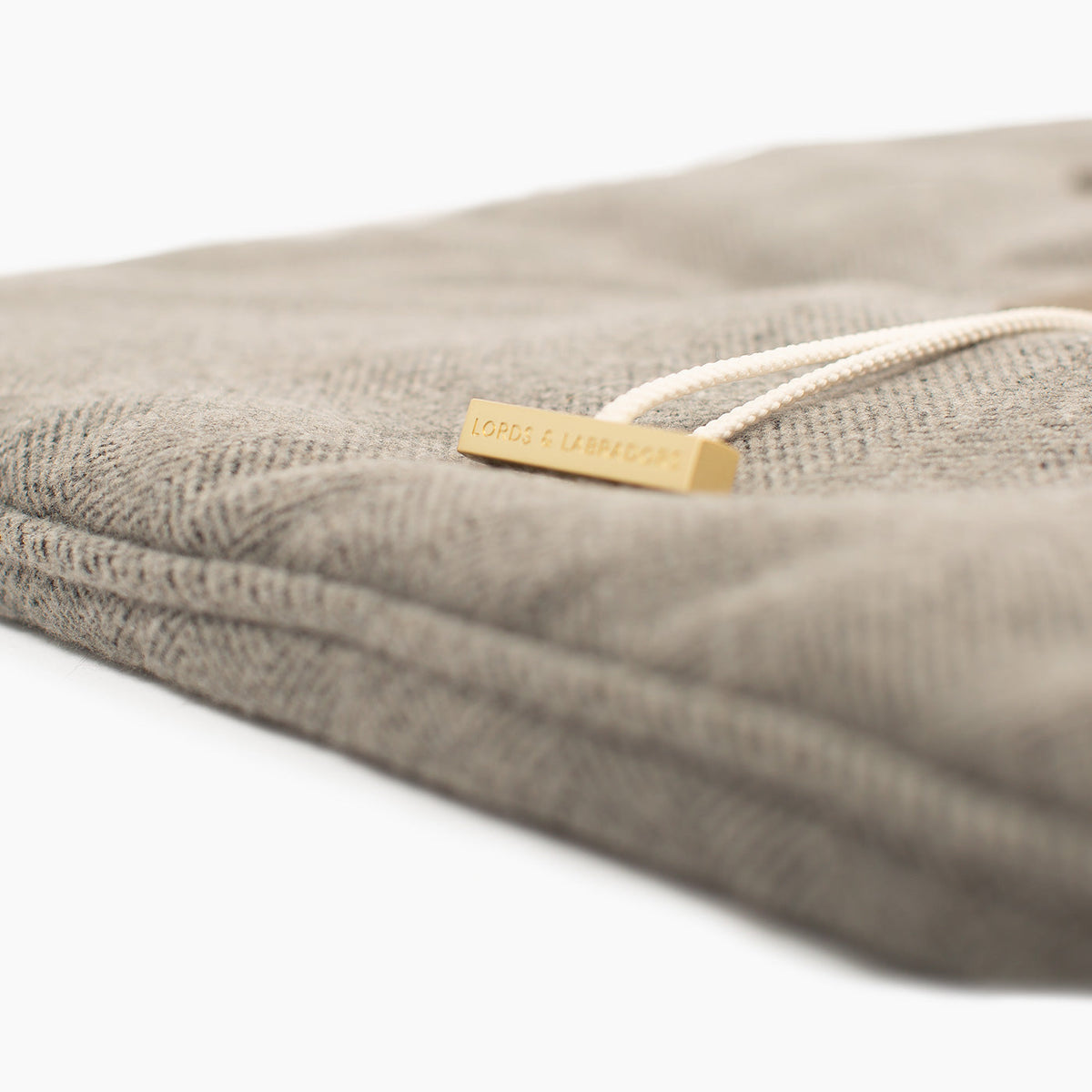 Travel Mat in Pewter Herringbone Tweed, view 12
