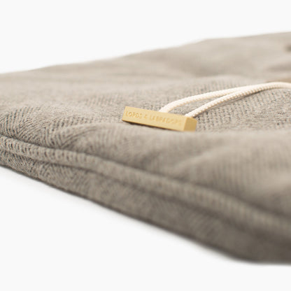 Travel Mat in Pewter Herringbone Tweed, view 12