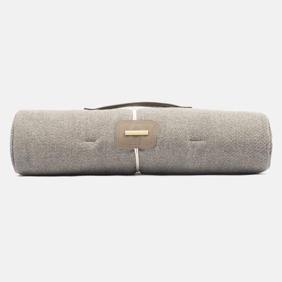 Travel Mat in Pewter Herringbone Tweed, view 11