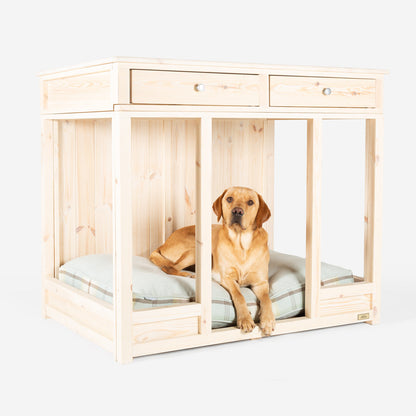 Wooden Salcombe Open Dog Crate with Drawer, view 8