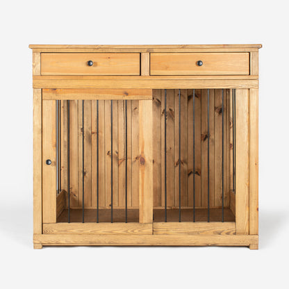Wooden Sliding Door Broadsand Dog Crate with Drawer, view 7