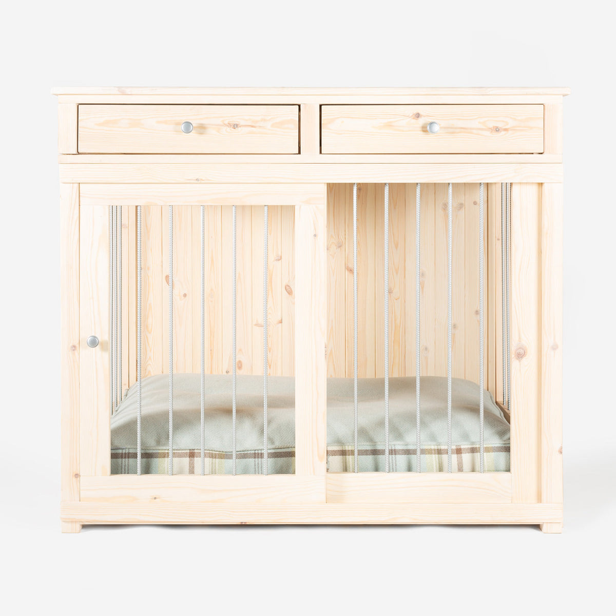 Wooden Sliding Door Salcombe Dog Crate with Drawer, view 6