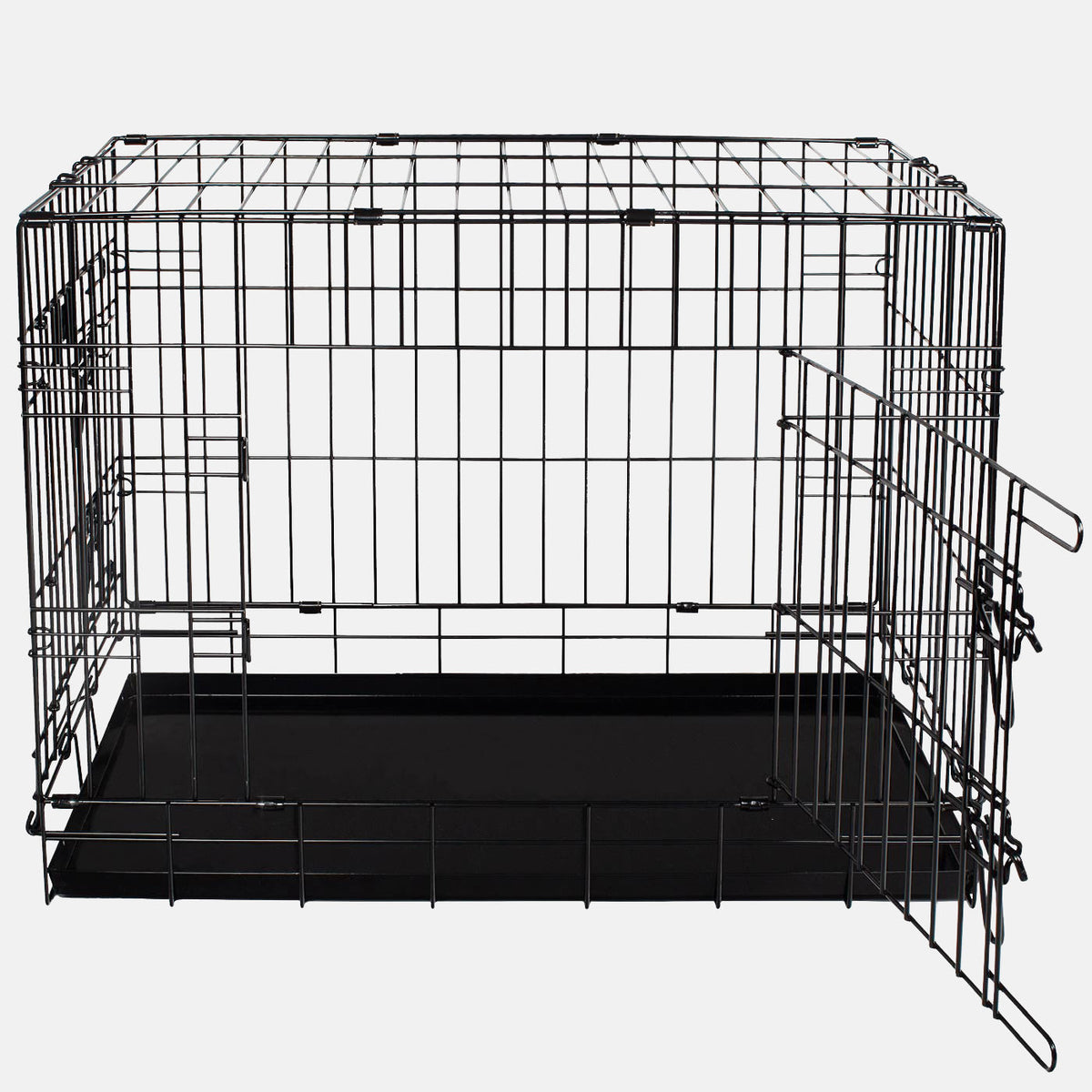 Heavy Duty Deluxe Dog Crate in Black, view 2