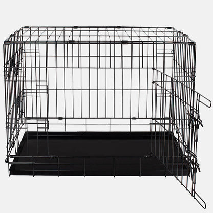 Heavy Duty Deluxe Dog Crate in Black, view 2