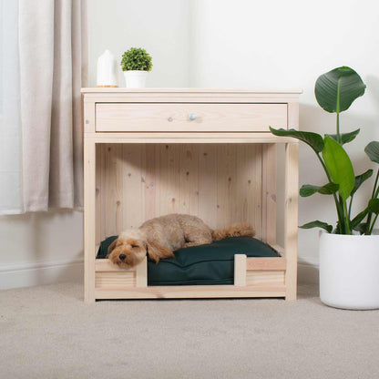 Wooden Salcombe Open Dog Crate with Drawer, view 3