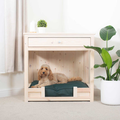 Wooden Salcombe Open Dog Crate with Drawer, view 4
