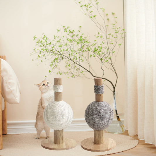 Helsinki The Ball Grey Cat Scratch Tree