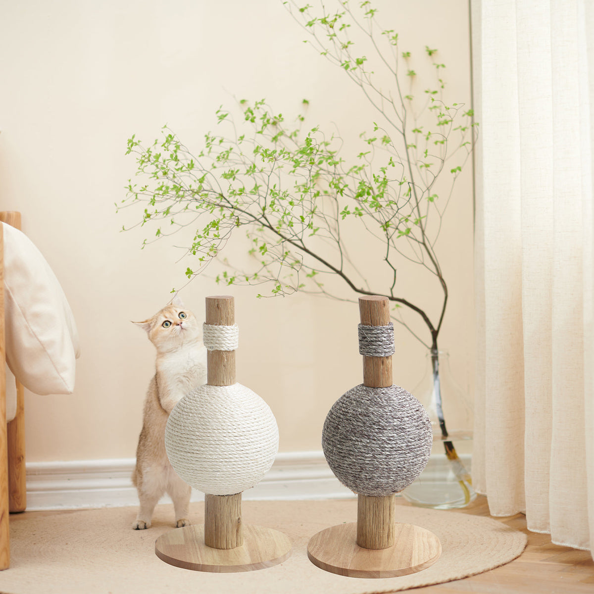 Helsinki The Ball Ivory Cat Scratch Tree
