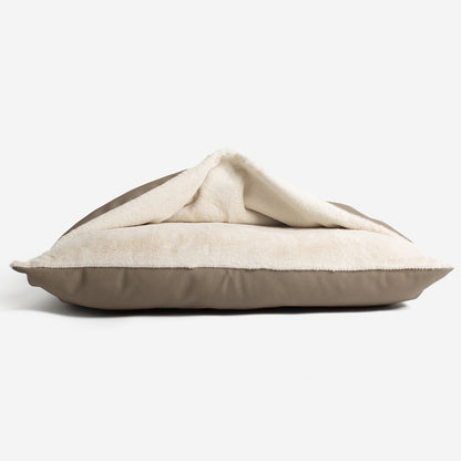 Sleepy Burrows Bed With Removable Cover in Camel Rhino Tough Faux Leather, view 10