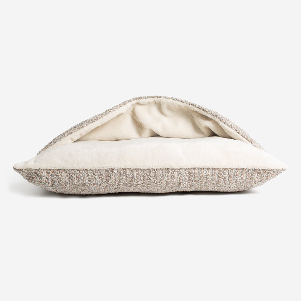 Sleepy Burrows Bed With Removable Cover in Mink Bouclé, view 6