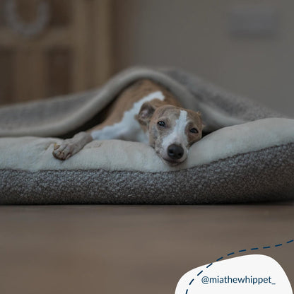 Sleepy Burrows Bed With Removable Cover in Mink Bouclé, view 8