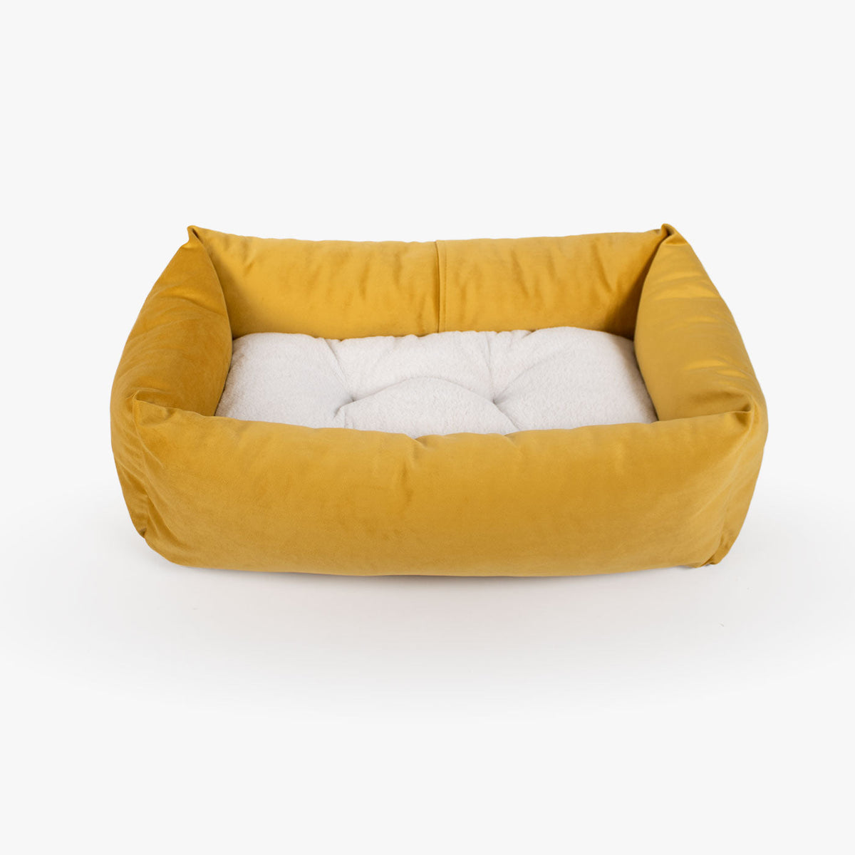 Cosy & Calming Puppy Crate Bed With Removable Covers In Saffron Velvet, view 9