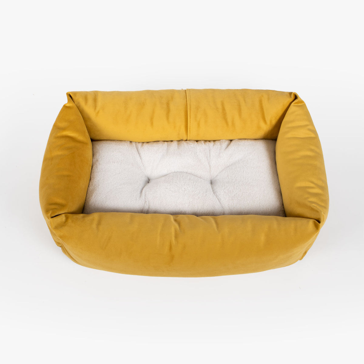 Cosy & Calming Puppy Crate Bed With Removable Covers In Saffron Velvet, view 10