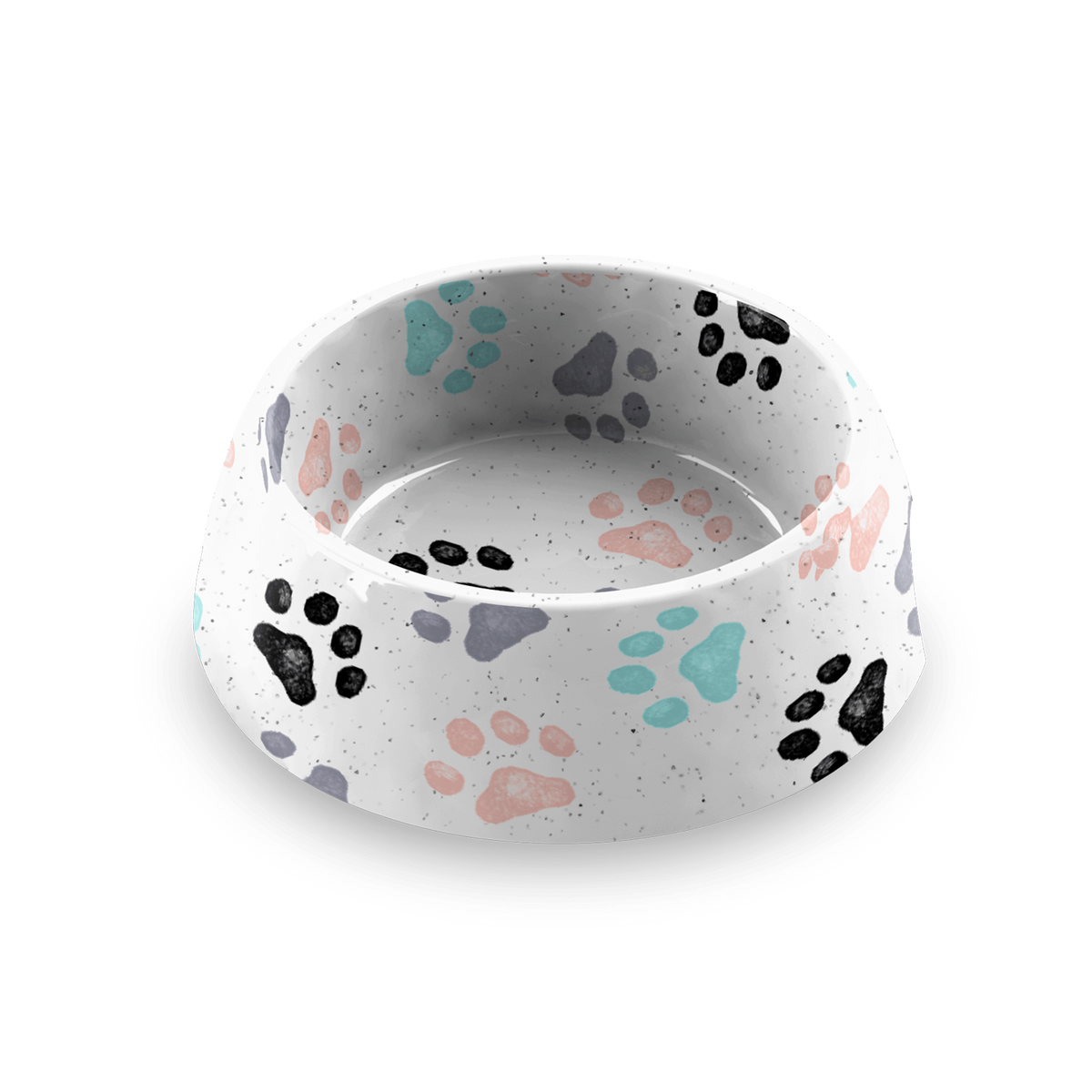 Retro Paw Print Bowl