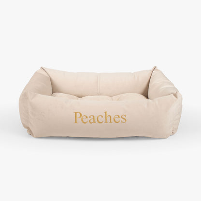Cosy & Calming Puppy Crate Bed With Removable Covers In Oyster Velvet, view 10