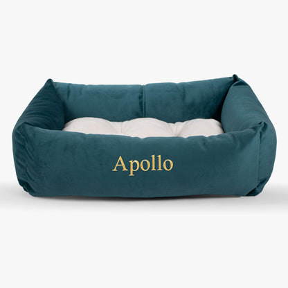 Cosy & Calming Puppy Crate Bed With Removable Covers In Marine Velvet, view 10