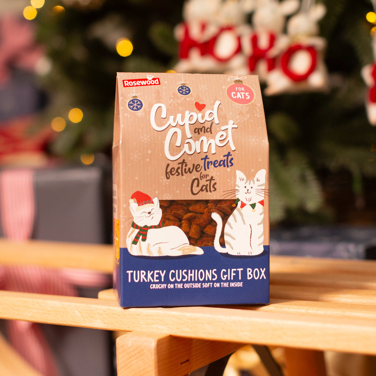 Rosewood Turkey Cat Cushion Christmas Gift Box, view 2