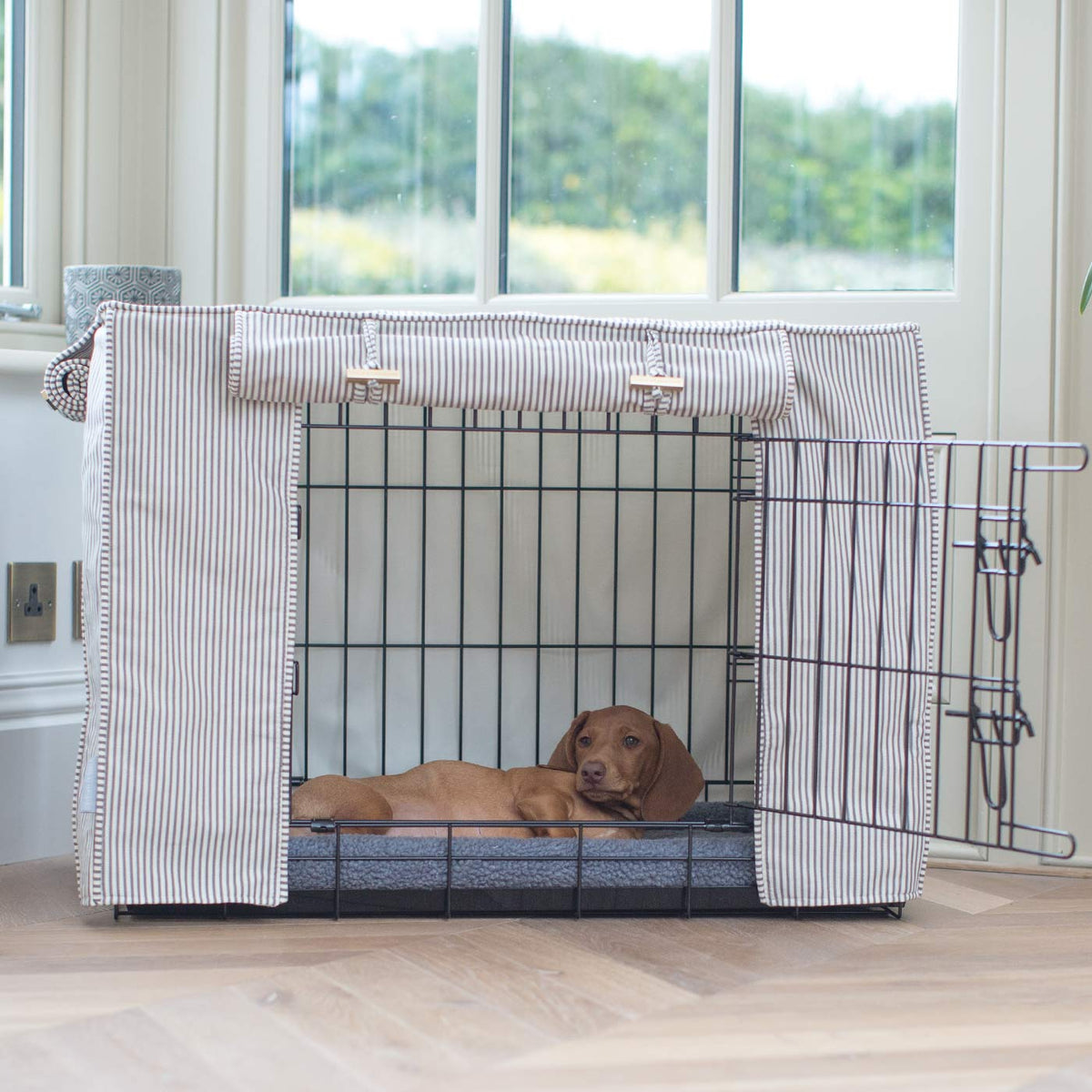 Dog Crate Cover in Regency Stripe, view 9