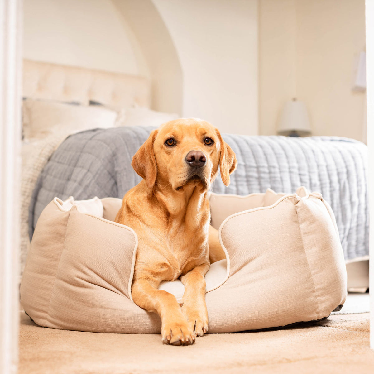 High Wall Bed With Removable Covers in Savanna Oatmeal, view 3