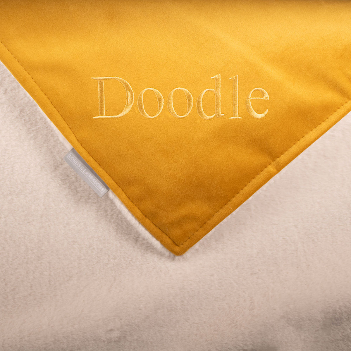 Dog & Puppy Blanket in Saffron Velvet, view 5