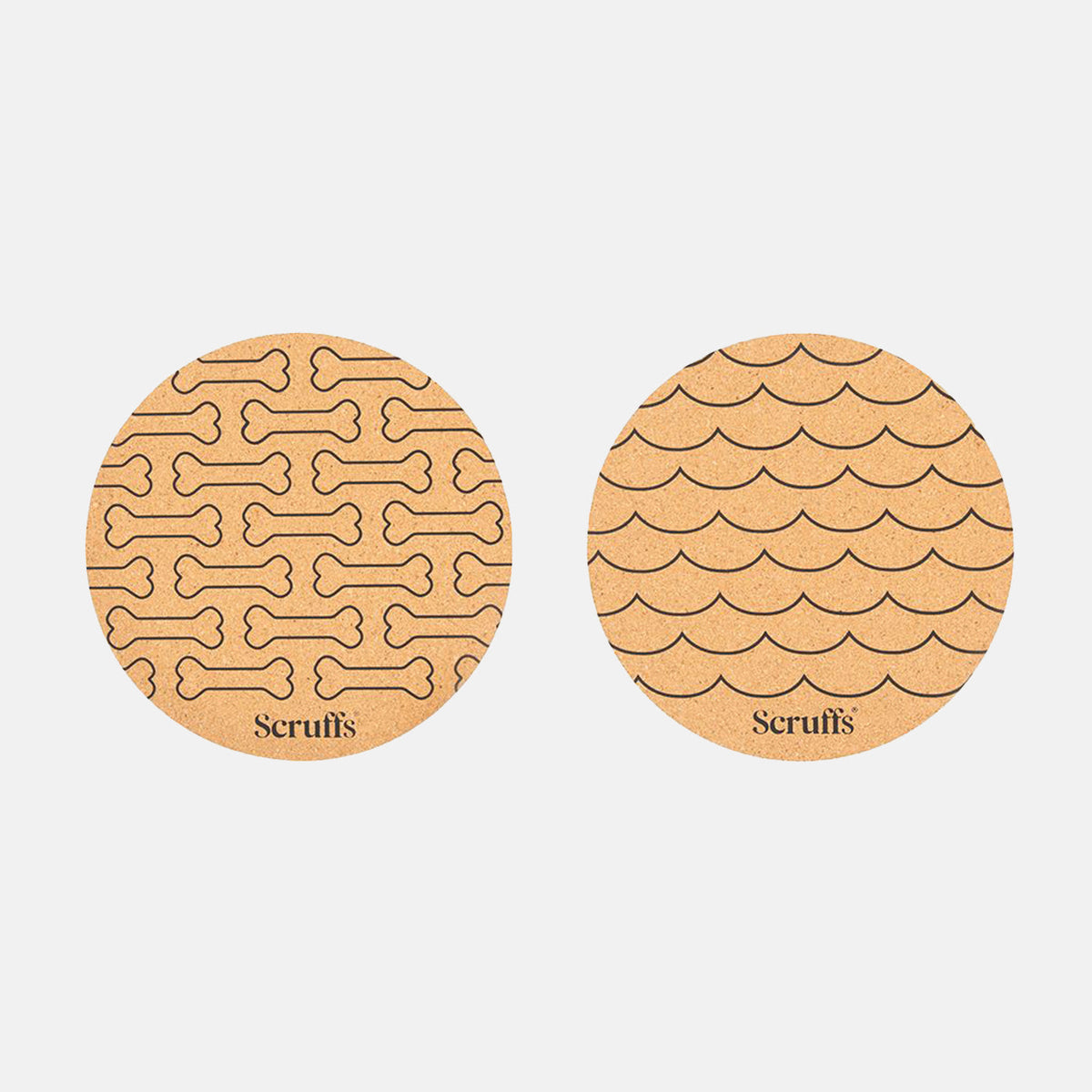 Scruffs Wave & Bone Cork Placemats - Set of Two