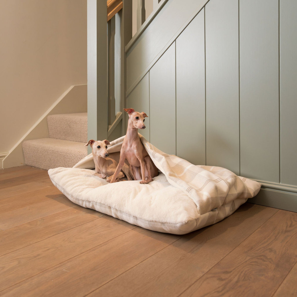 Sleepy Burrows Bed With Removable Cover in Balmoral Natural Tweed, view 3
