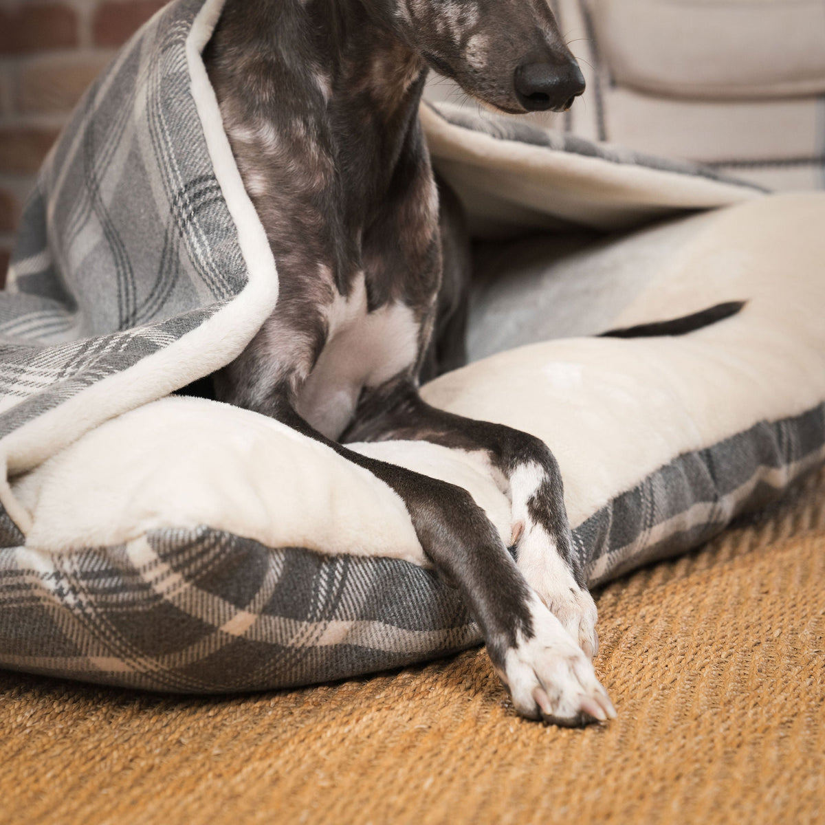 Sleepy Burrows Bed With Removable Cover in Balmoral Dove Grey Tweed, view 5