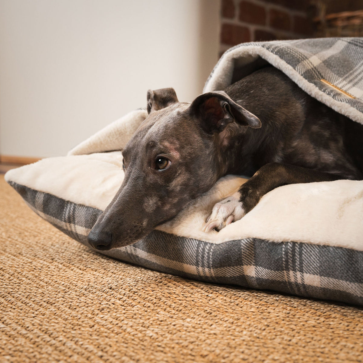 Sleepy Burrows Bed With Removable Cover in Balmoral Dove Grey Tweed, view 3