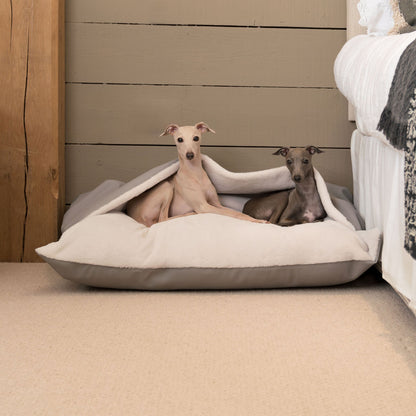 Sleepy Burrows Bed With Removable Cover in Granite Rhino Tough Faux Leather