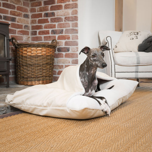 Sleepy Burrows Bed With Removable Cover in Savanna Bone