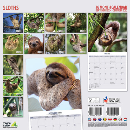 Sloths Calendar 2025, view 2