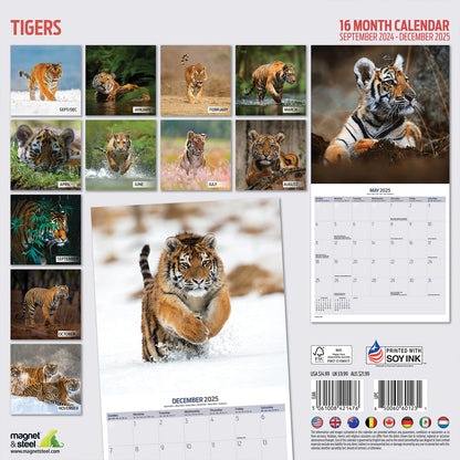Tigers Calendar 2025, view 2