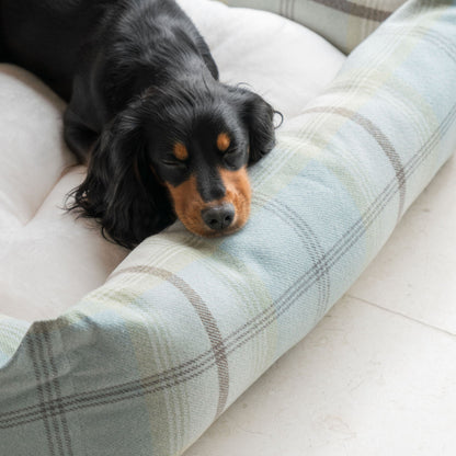 Box Bed With Removable Cover in Balmoral Duck Egg Tweed, view 3