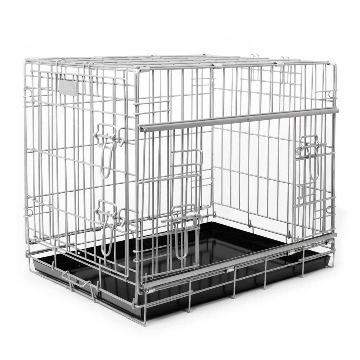 Sliding Door Dog Crate in Grey, view 4