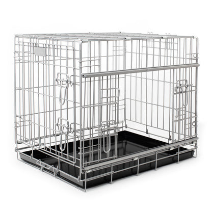 Sliding Door Dog Crate in Grey, view 4