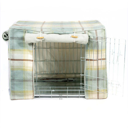 Dog Crate Cover in Balmoral Duck Egg Tweed, view 9