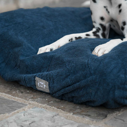 Bamboo Drying Cushion Cover in Navy, view 7