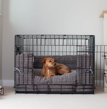 Dog Crate Bumper in Dark Grey Essentials Plush, view 2