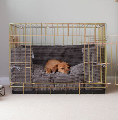 Dog Crate Bumper in Dark Grey Essentials Plush, view 6