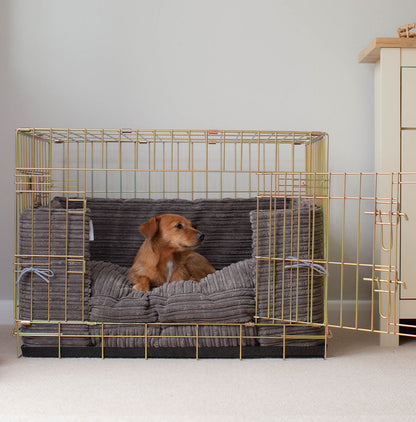 Dog Crate Bumper in Dark Grey Essentials Plush, view 5