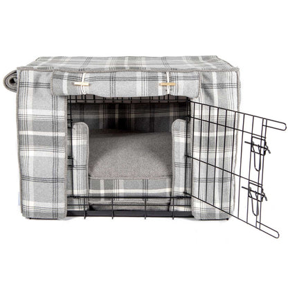 Dog Crate Set In Balmoral Dove Grey Tweed, view 15