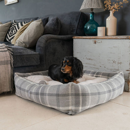 Box Bed With Removable Cover in Balmoral Dove Grey Tweed, view 3