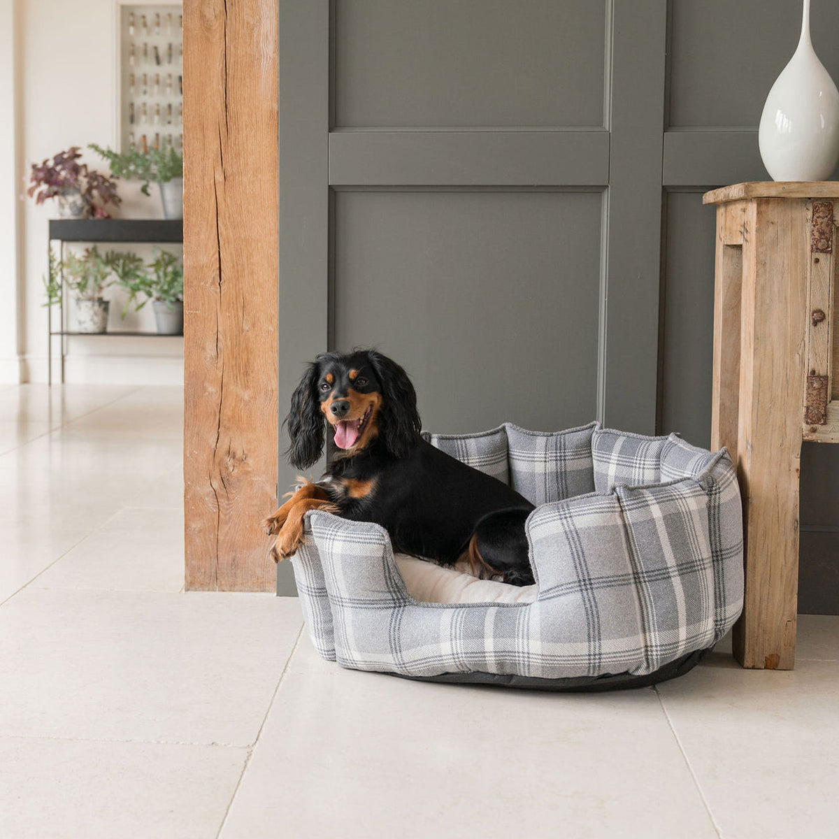 High Wall Bed With Removable Covers in Balmoral Dove Grey Tweed, view 3