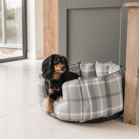 High Wall Bed With Removable Covers in Balmoral Dove Grey Tweed