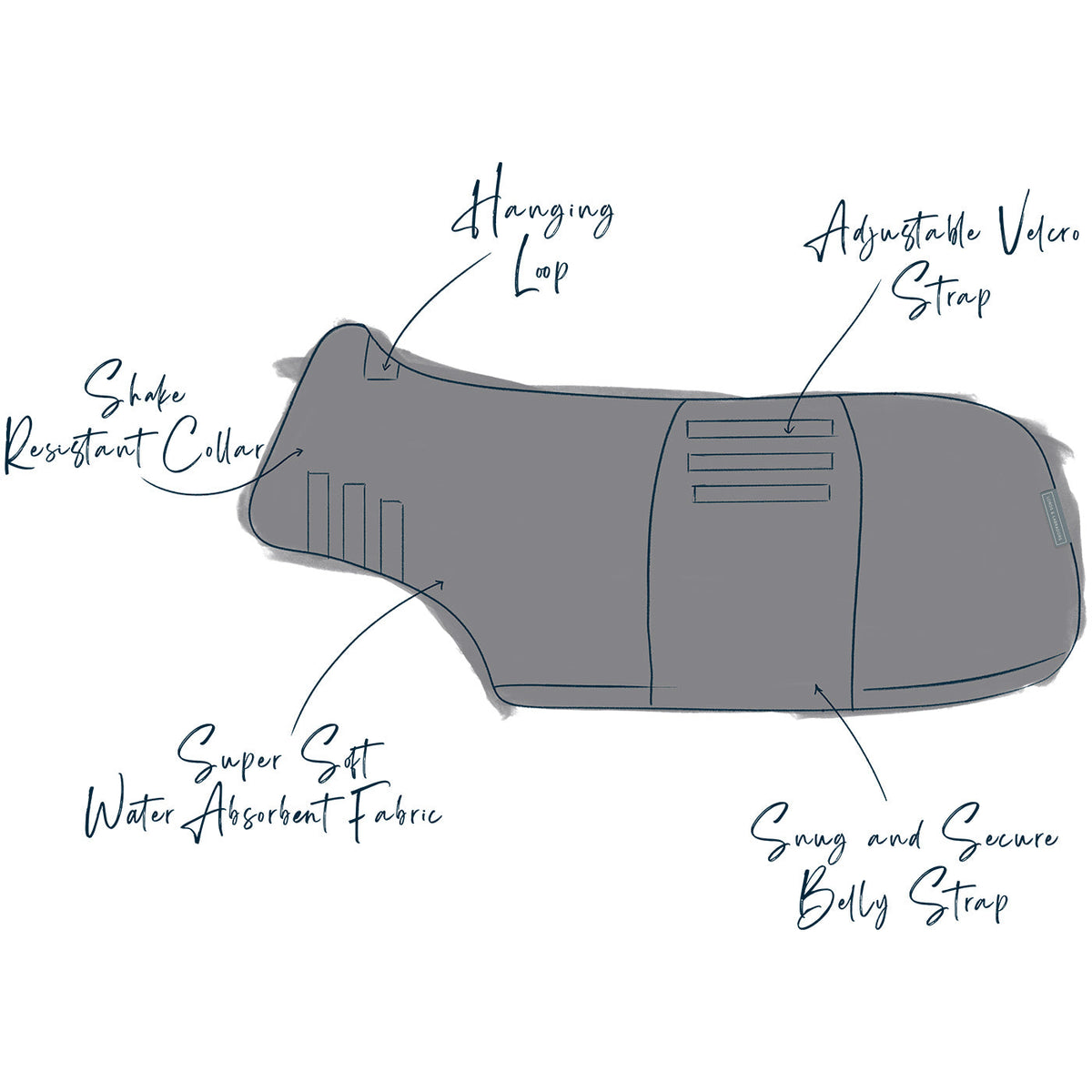 Bamboo Drying Coat in Gun Metal, view 17