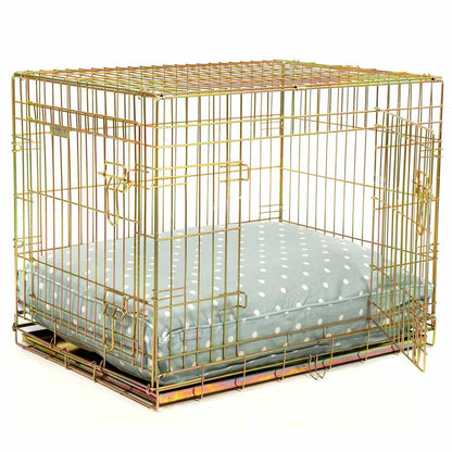Dog Cushion in Duck Egg Spot, view 14