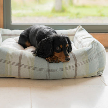 Box Bed With Removable Cover in Balmoral Duck Egg Tweed, view 6