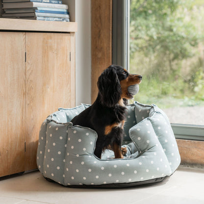 High Wall Bed With Removable Covers in Duck Egg Spot, view 3