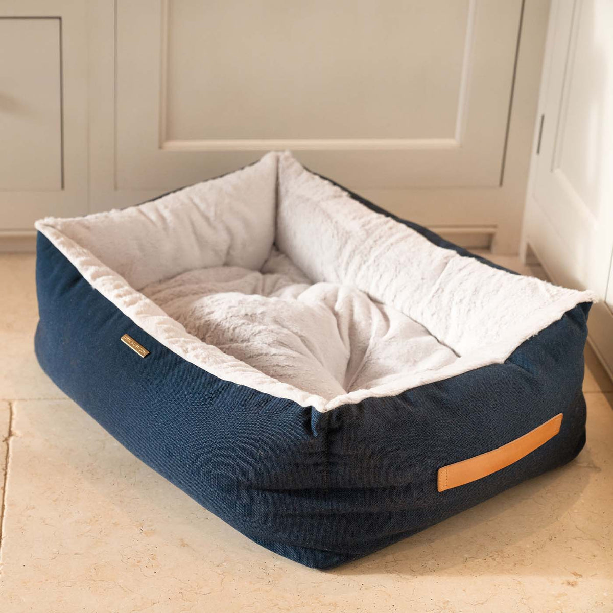 Essentials Twill Box Bed in Denim, view 4